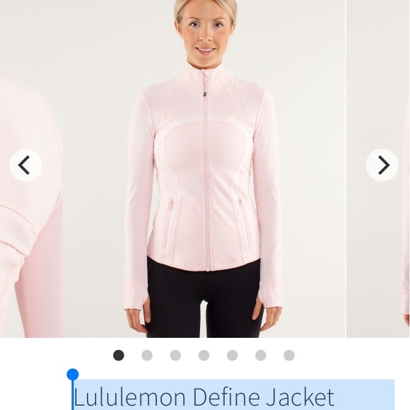 Lululemon Define Jacket  Pretty Pink / Tonka Stripe Pretty Pink, Size 10 - Picture 5 of 5
